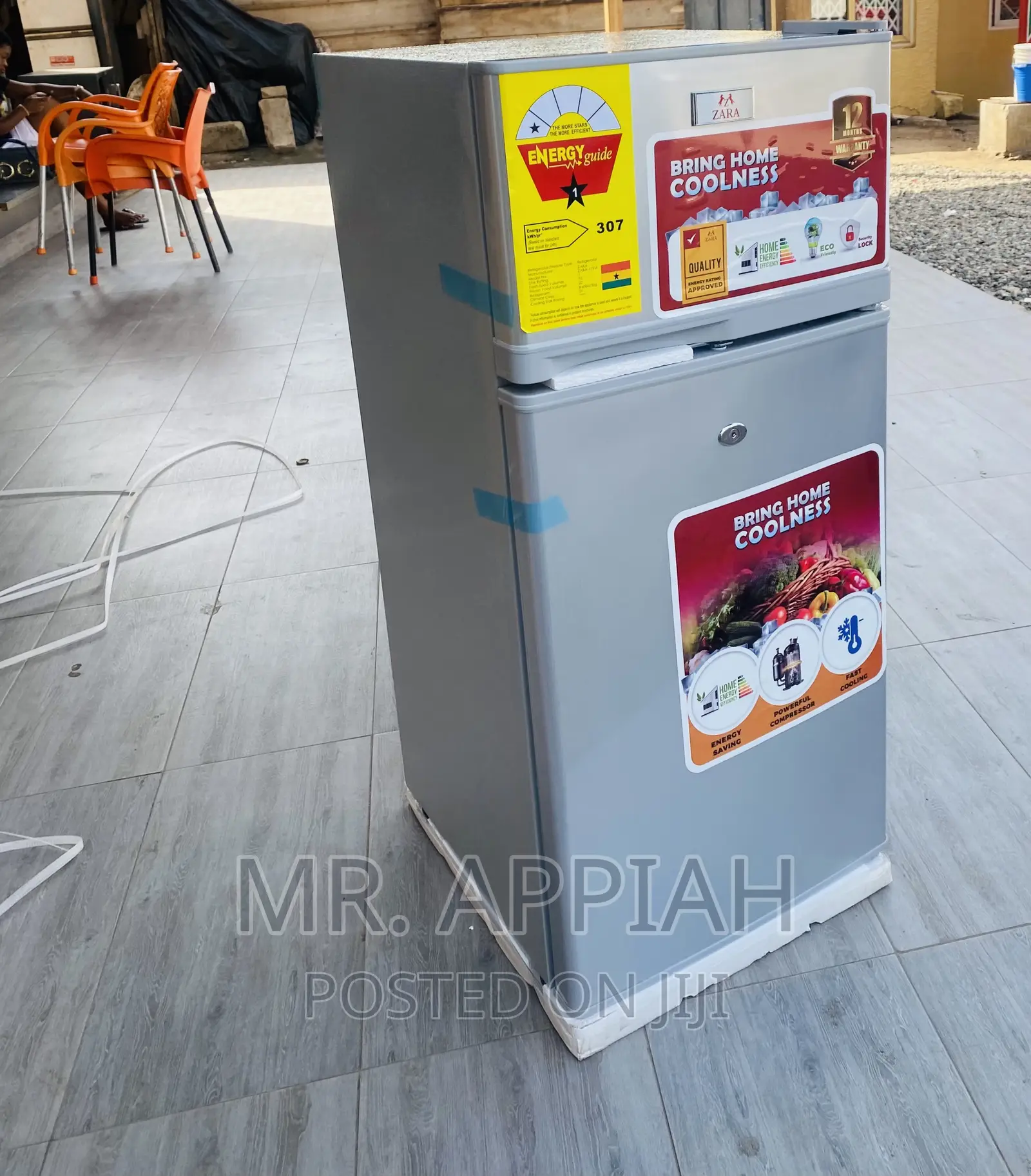 Shop Original Zara 12TM Double Door Electric Fridge(Gray).