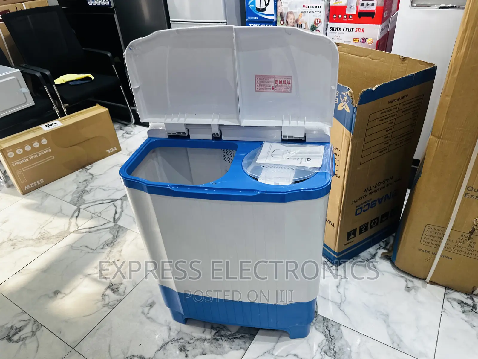 Washing Machine Nasco 7kg Topload Twintub Design Wash Spin