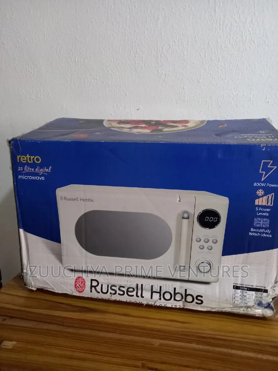 20.L Russell Hobbs Retro Compact Microwave From Uk
