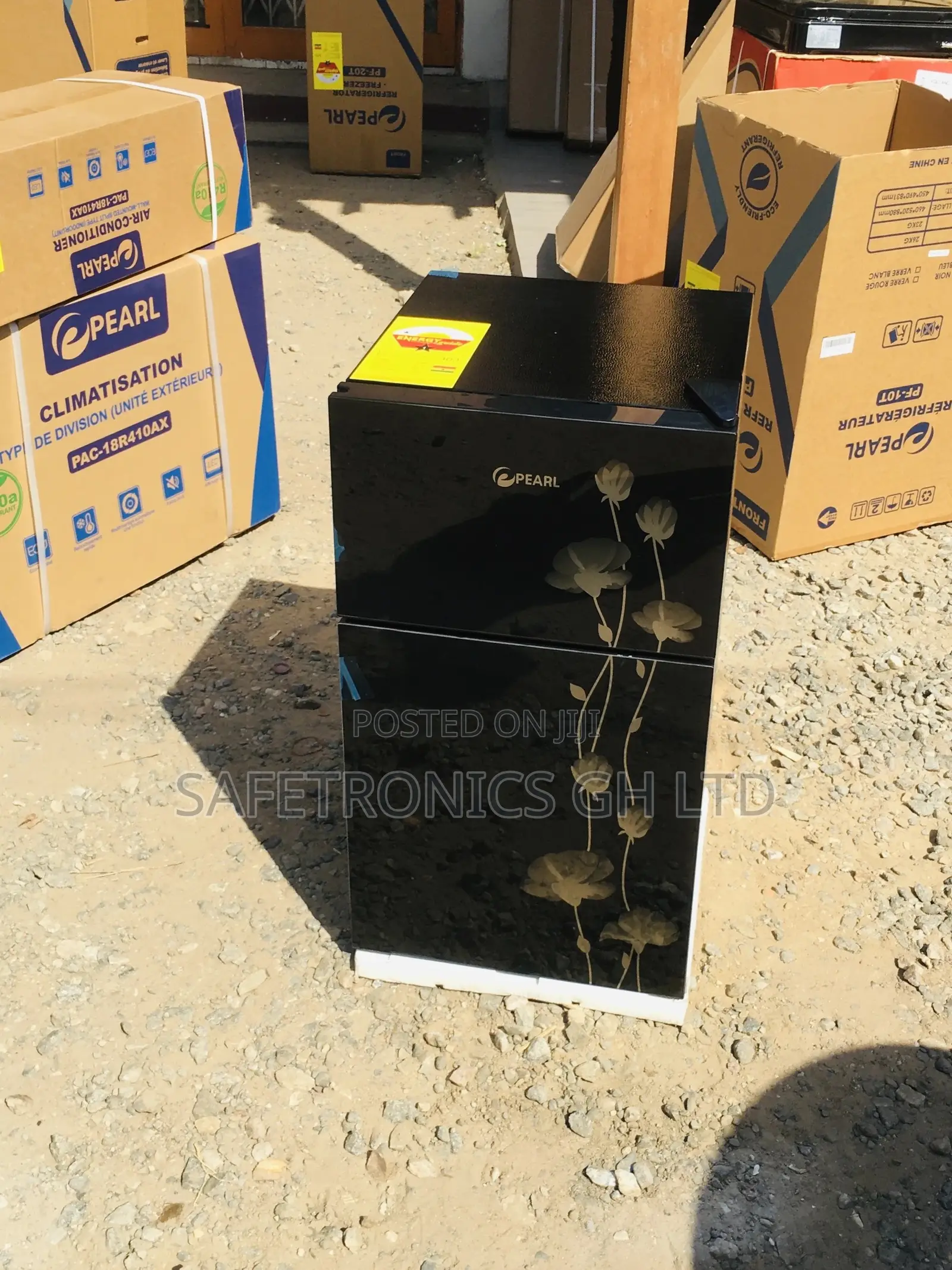 Topfreezer Doubledoor Glass Black PF-10T Fridge Pearl
