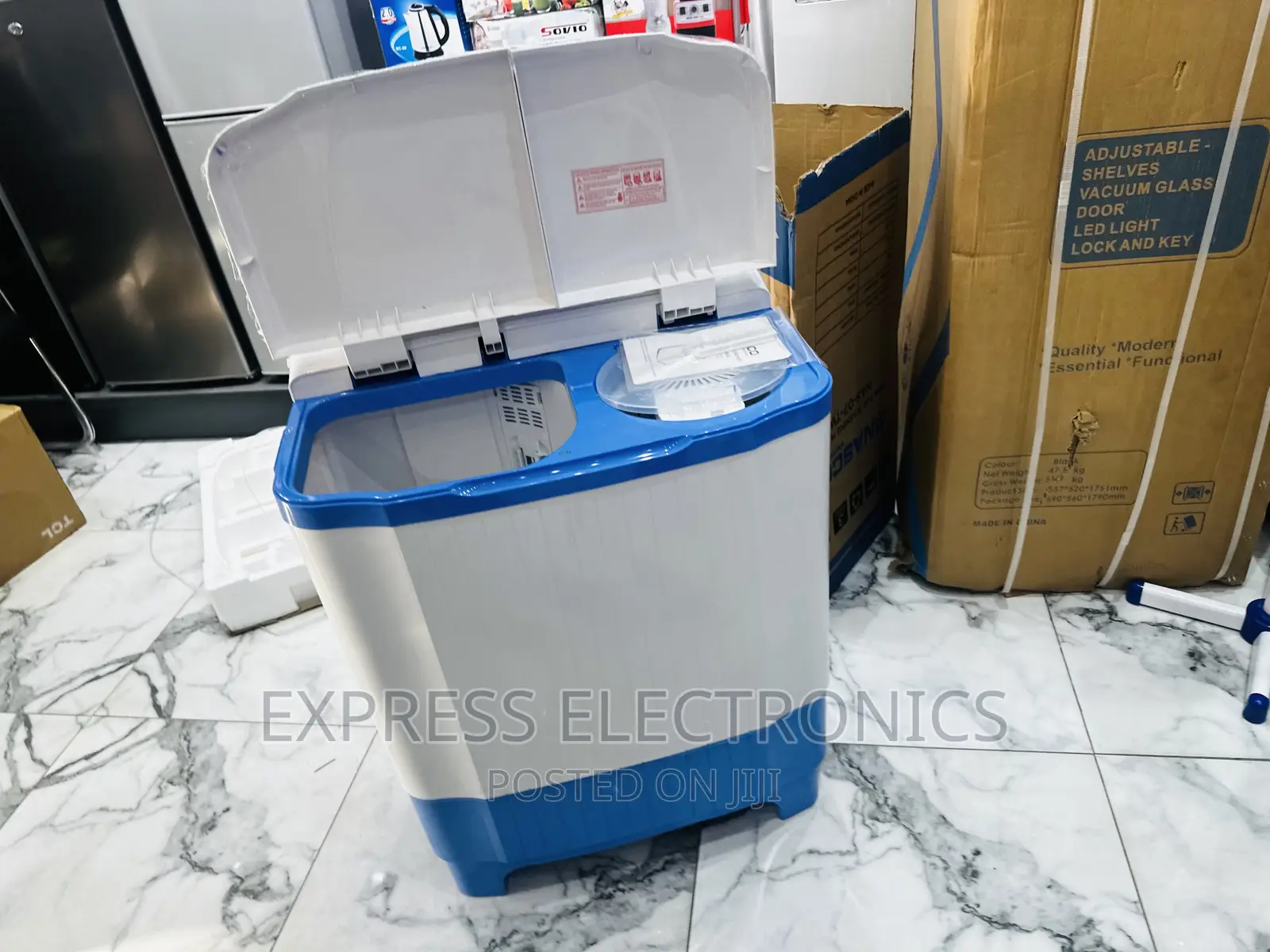 Nasco 7kg Topload Washing Machine White and Blue