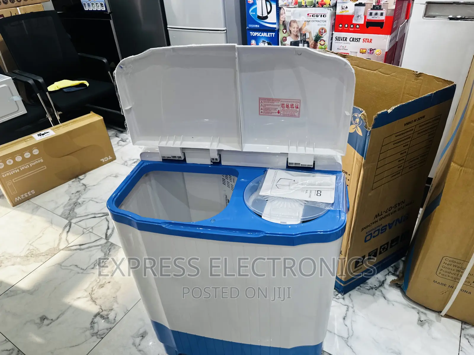 7kg Top—Load—Twin Tub Washing Machine Nasco White