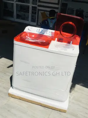 White/Red Washingmachine Nasco Topload Semiautomatic