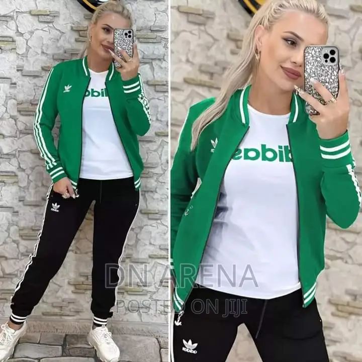 Original Women 3pcs Adidas Jack With Inner and Jogging Set