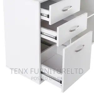 Computer Desk Table Workstation L Shape Drawer Shelf File