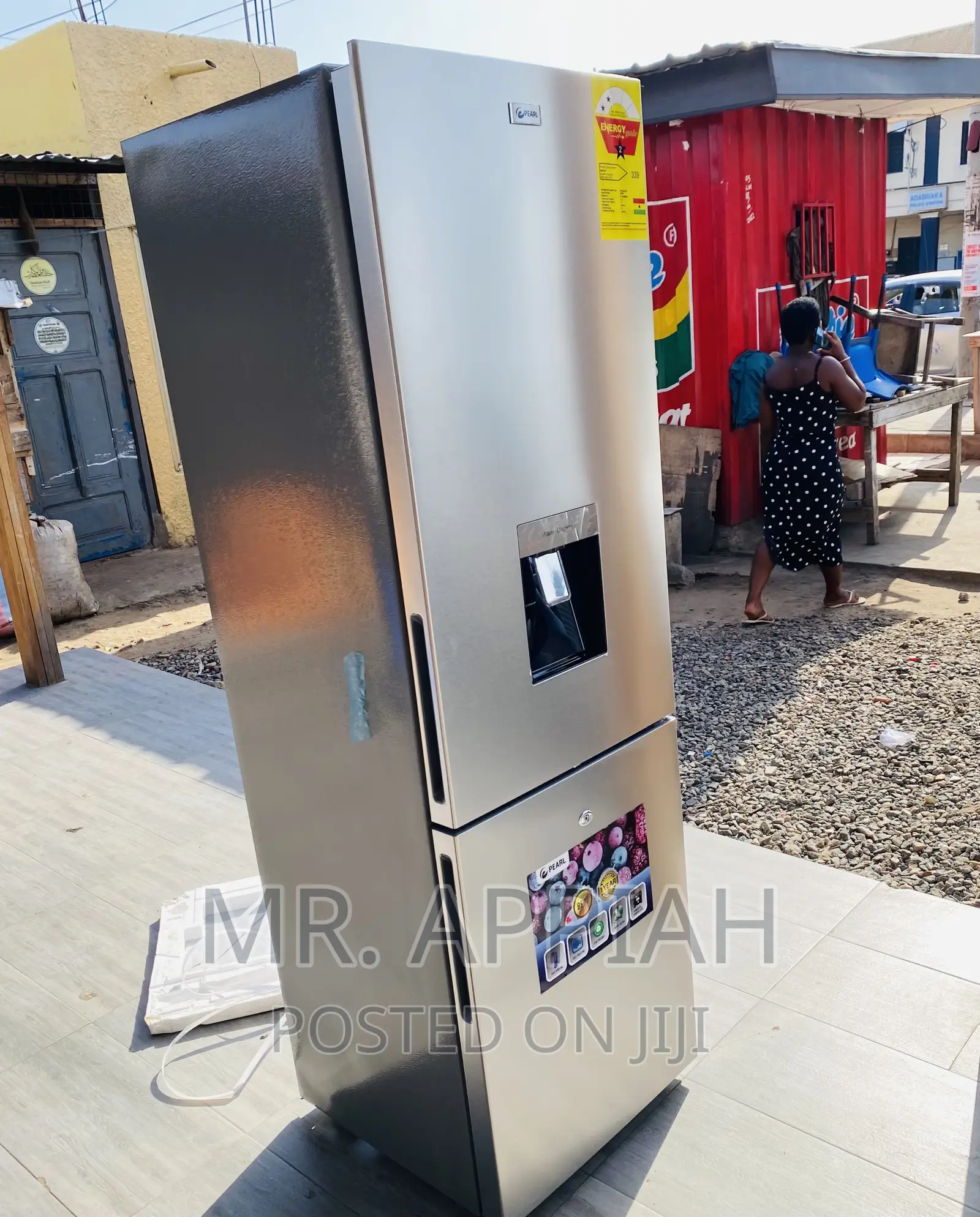 Newly in Stock Pearl Pf-330bwd 2 Door Refrigerator(Gray).