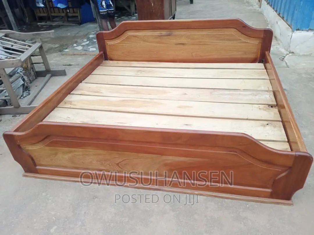 Heavy Red Wood King Size Bed Frame