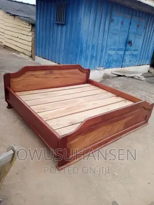 Heavy Red Wood King Size Bed Frame
