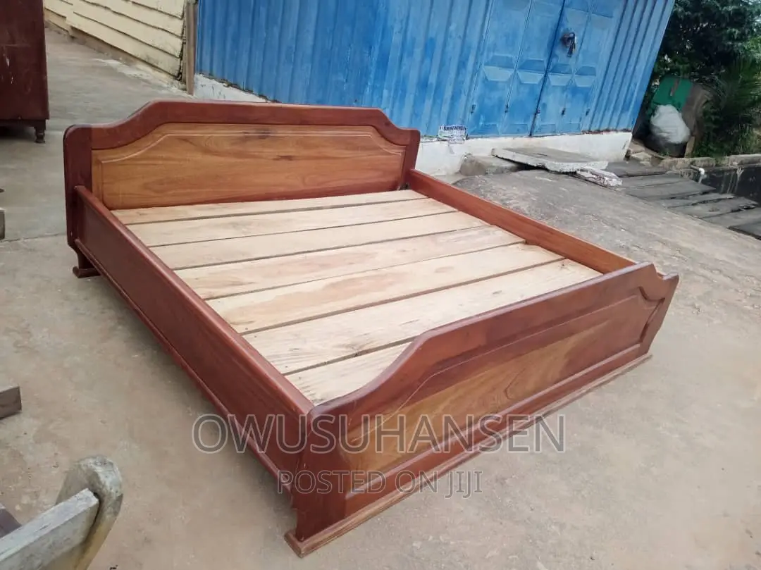 Heavy Red Wood King Size Bed Frame