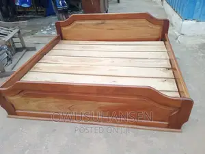 Heavy Red Wood King Size Bed Frame