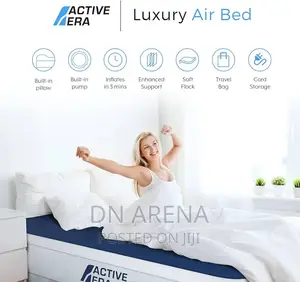 Airbed With Inbuilt Electric Pump Raised Pillow
