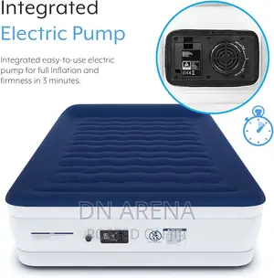 Airbed With Inbuilt Electric Pump Raised Pillow