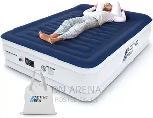 Airbed With Inbuilt Electric Pump Raised Pillow