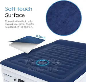 Airbed With Inbuilt Electric Pump Raised Pillow