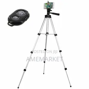 Phone Tripod Stand With Bluetooth Remote Control. Live Video