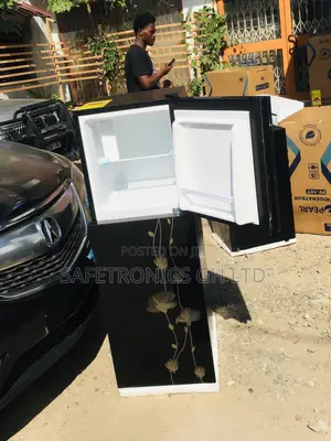 Doubledoor Topfreezer PF-20T Black Glass Fridge Pearl