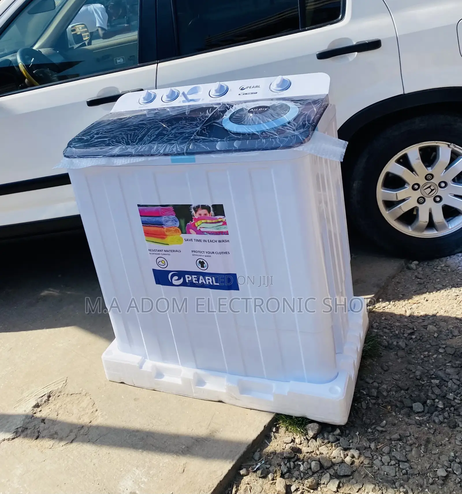Durable Pearl 7kg Automatic Washing Machine + Spin/Dry,White
