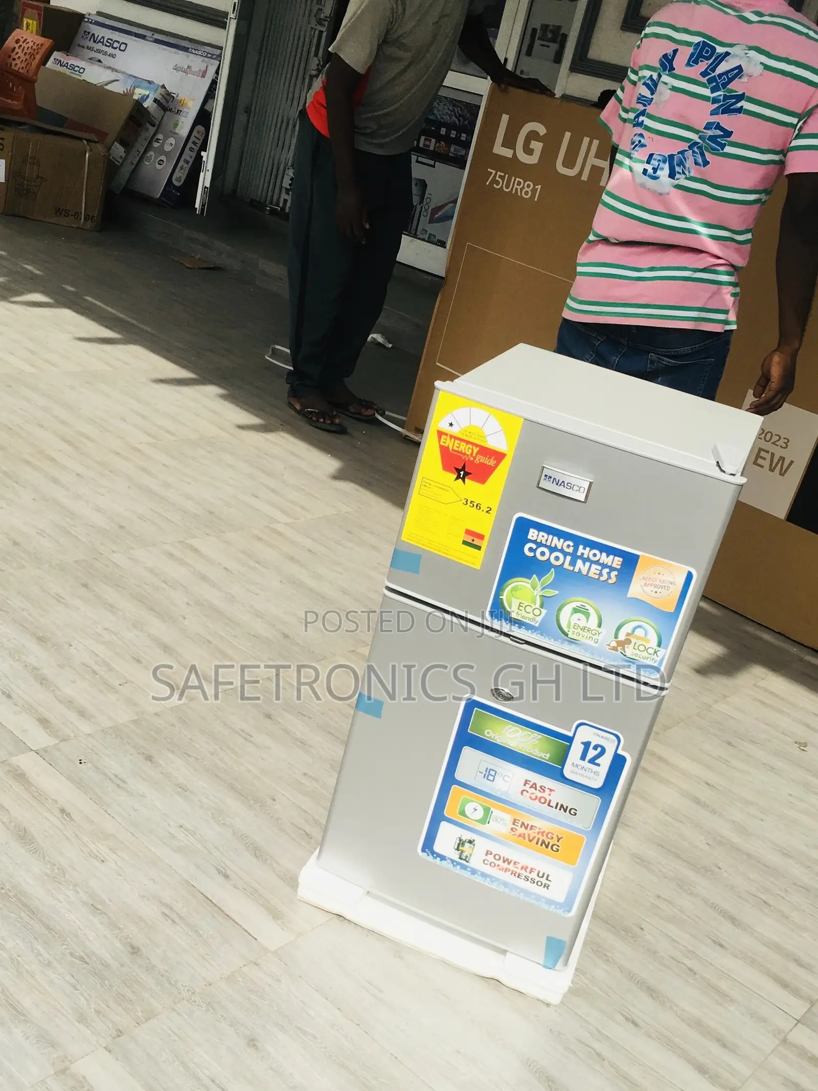 Gray Doubledoor 90L Nasf2-120 Nasco Topfreezer Fridge