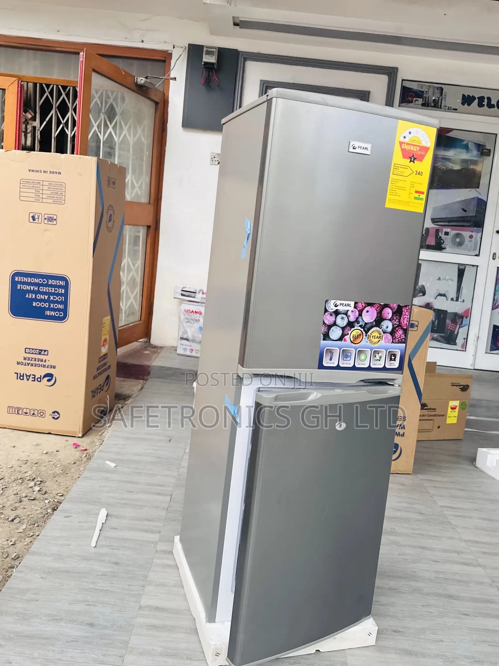 PF-200B Doubledoor Bottomfreezer Pearl Gray Fridge