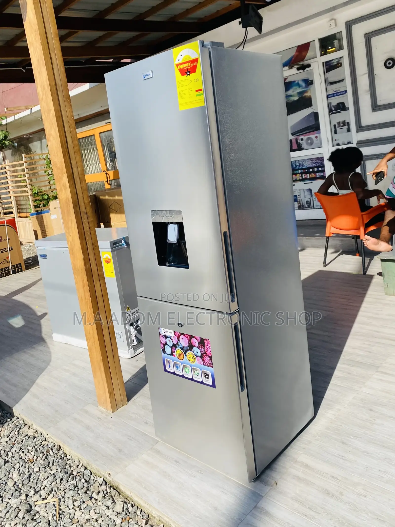 Buy Original Pearl Pf-330bwd 2 Door Fridge(Gray).