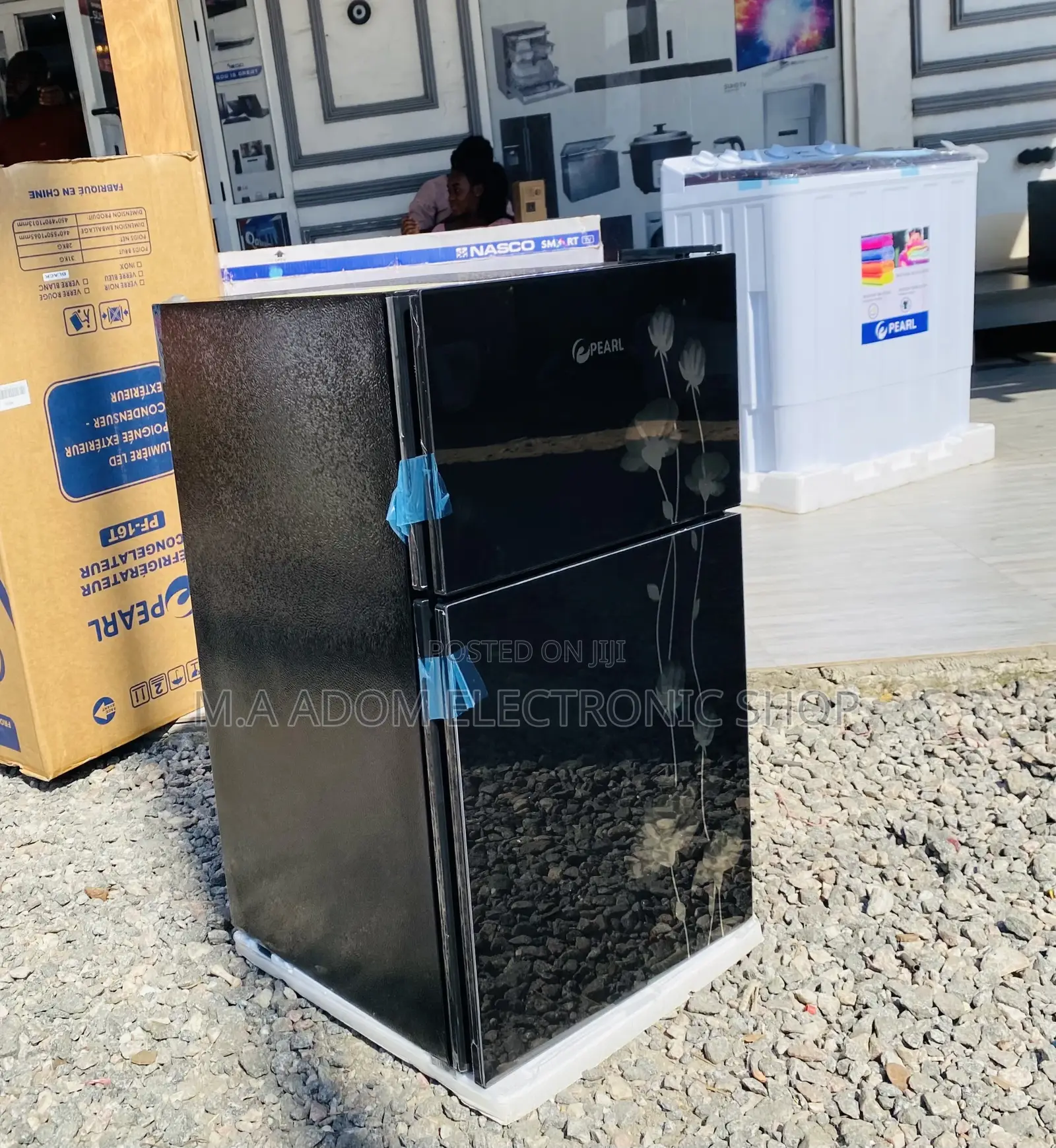 Quality Pearl PF-10T 2 Door Electric Fridge(Black) 