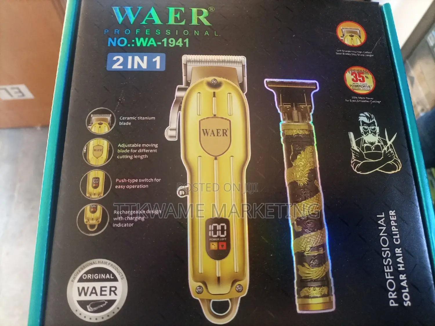 Waer Hair Clippers 2 in 1