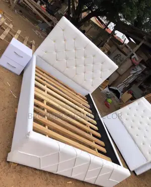Foreign Double Bed, Side Drawer  