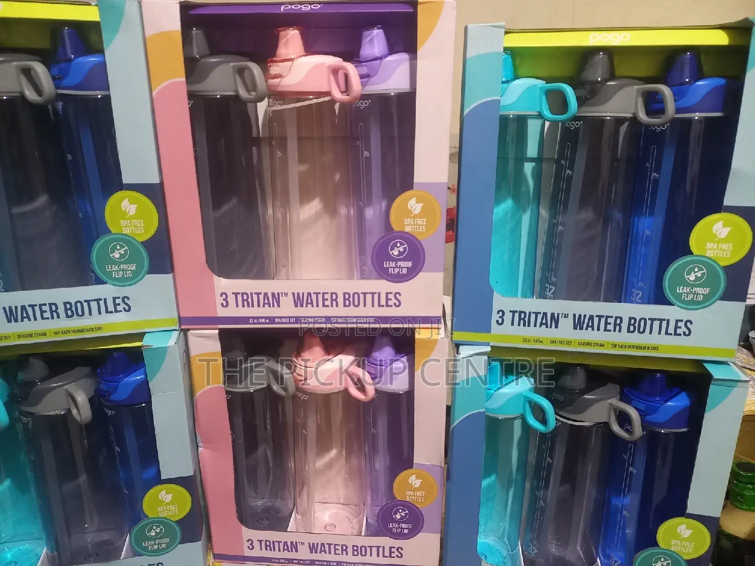 Pogo Bpa Free Water Bottles With Lid And Straw - 946ml ( 175ghs Each)