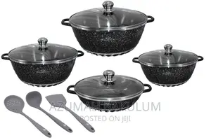 Original Unique Marble Granite Nonstick Cookware 5pics Set