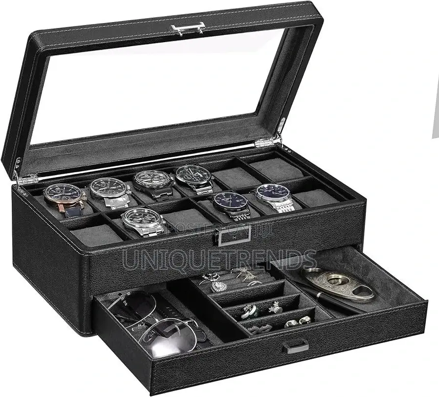 12 Slot Watch Box With Drawer