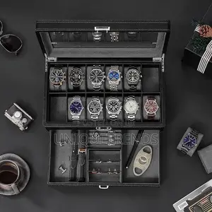 12 Slot Watch Box With Drawer