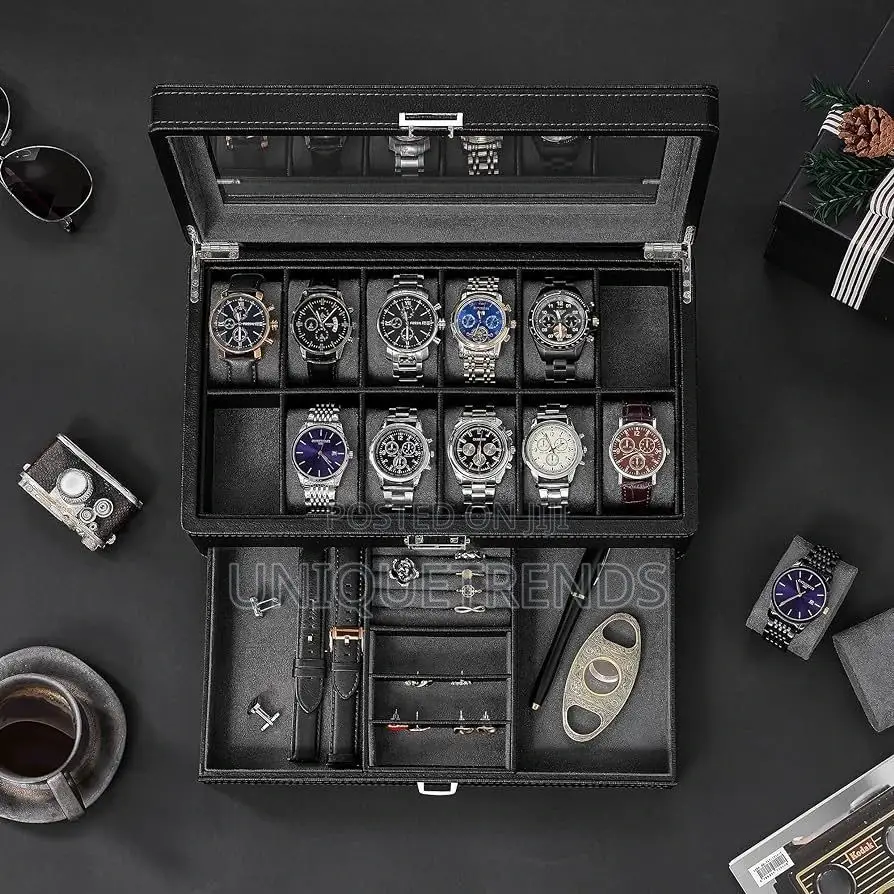 12 Slot Watch Box With Drawer