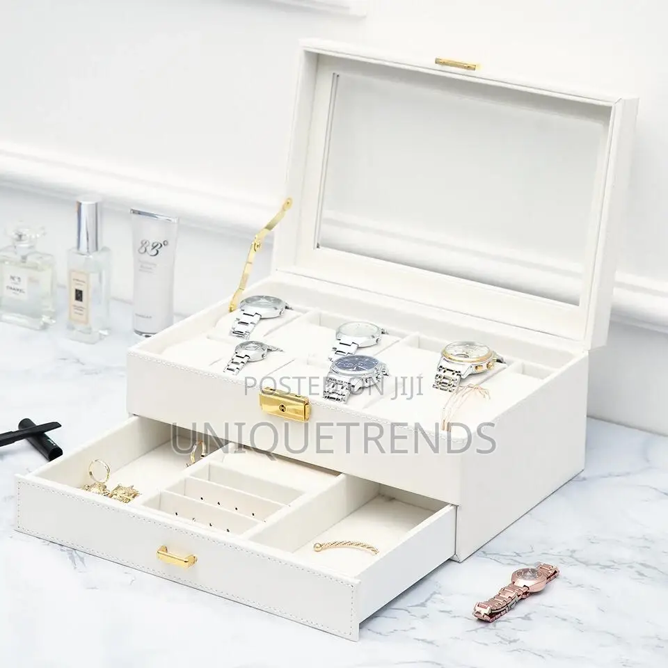 12 Slot Watch Box With Drawer