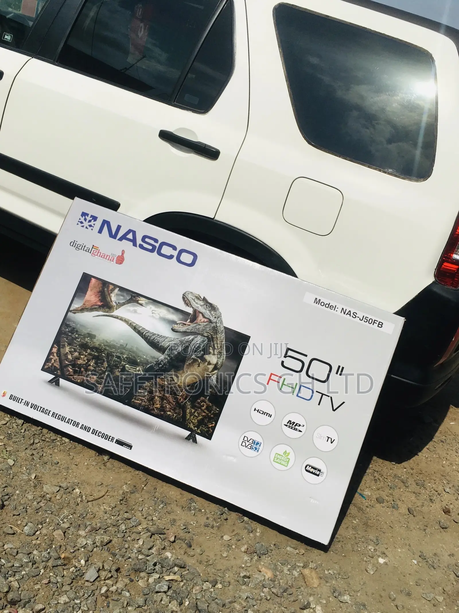 Glossy FHD Black Digital 50 Inches Satellite Nasco LED Tv