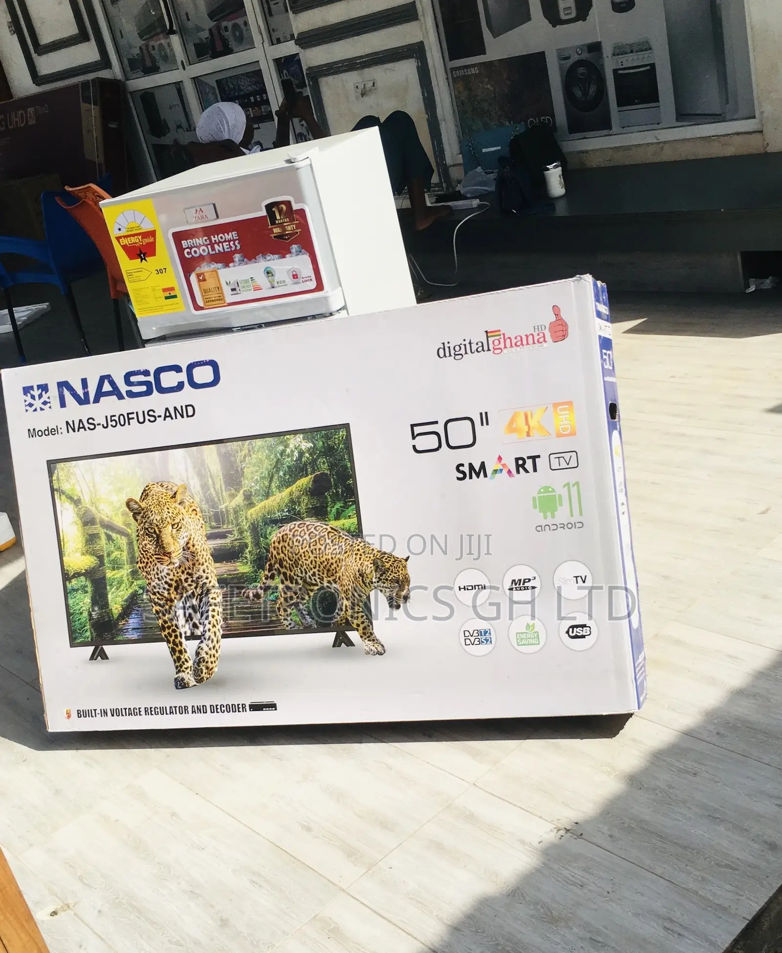 50 Inches Smart Glossy LED Nasco Black Electric Tv