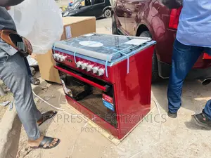 Well Packaged Gas Cooker 5burner Red Oven Grill 70/90