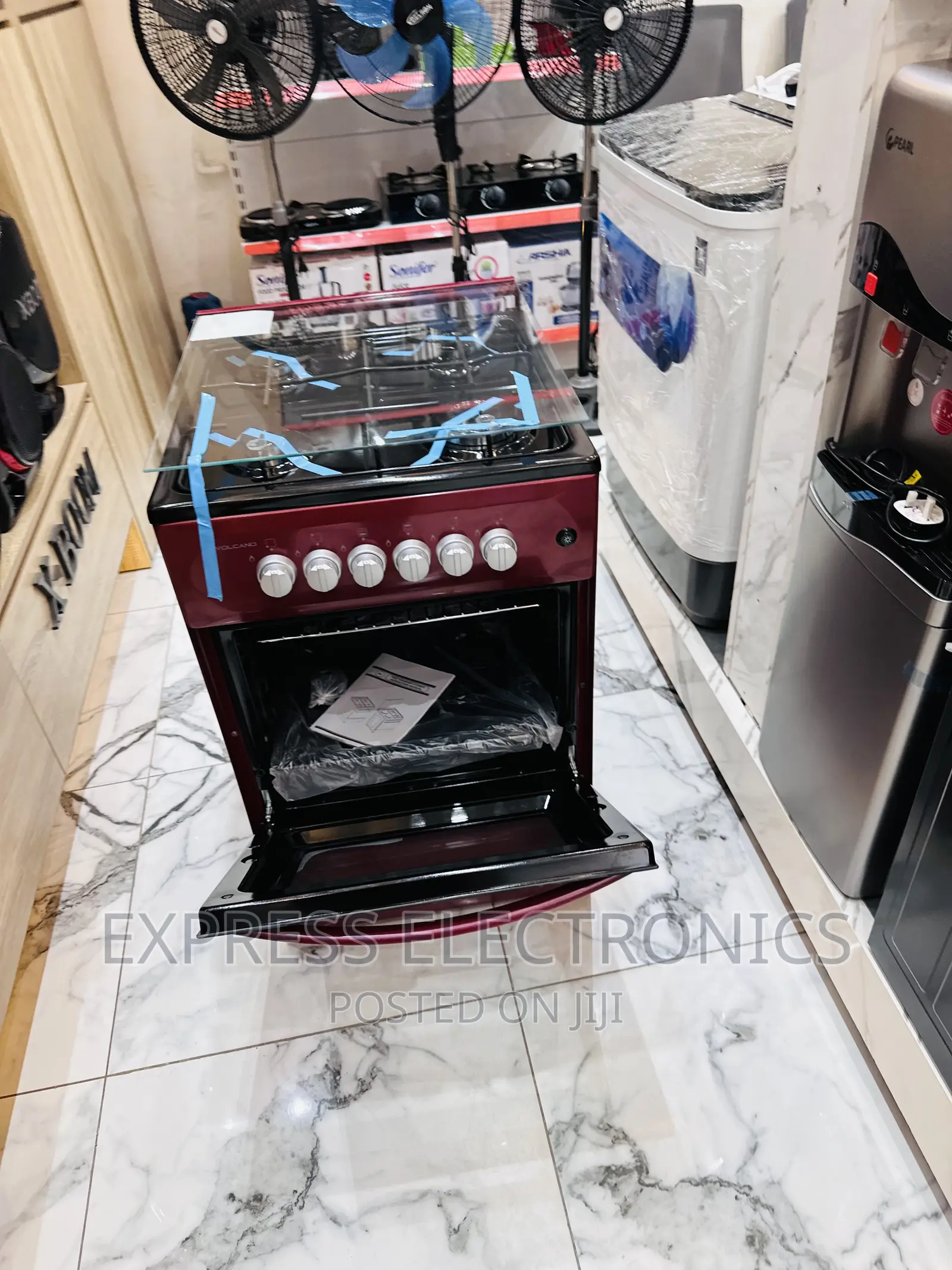 Well Packaged Red Volcano Gas Cooker Oven 4burnet 50/50