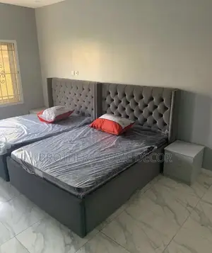 Double Bed With Mattress and Side Drawers