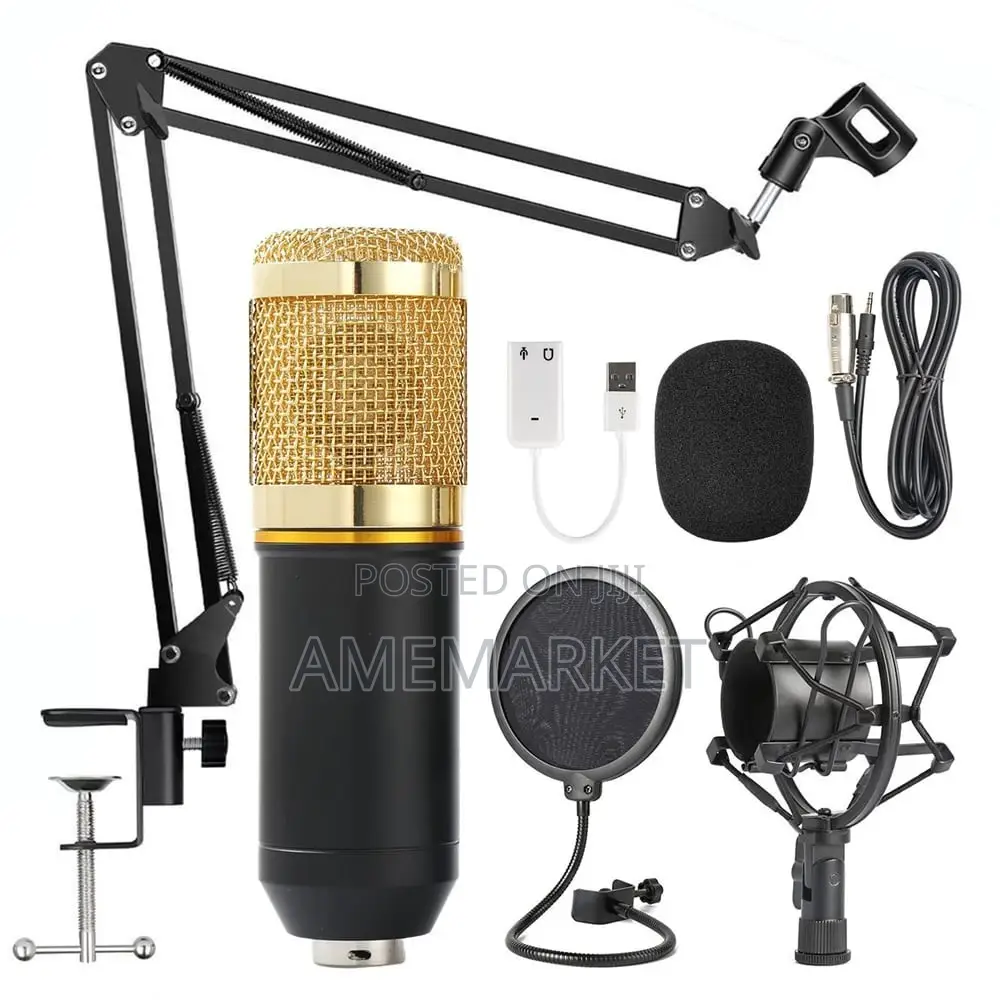 BM800 Studio Condenser Microphone for Recording - Full Set