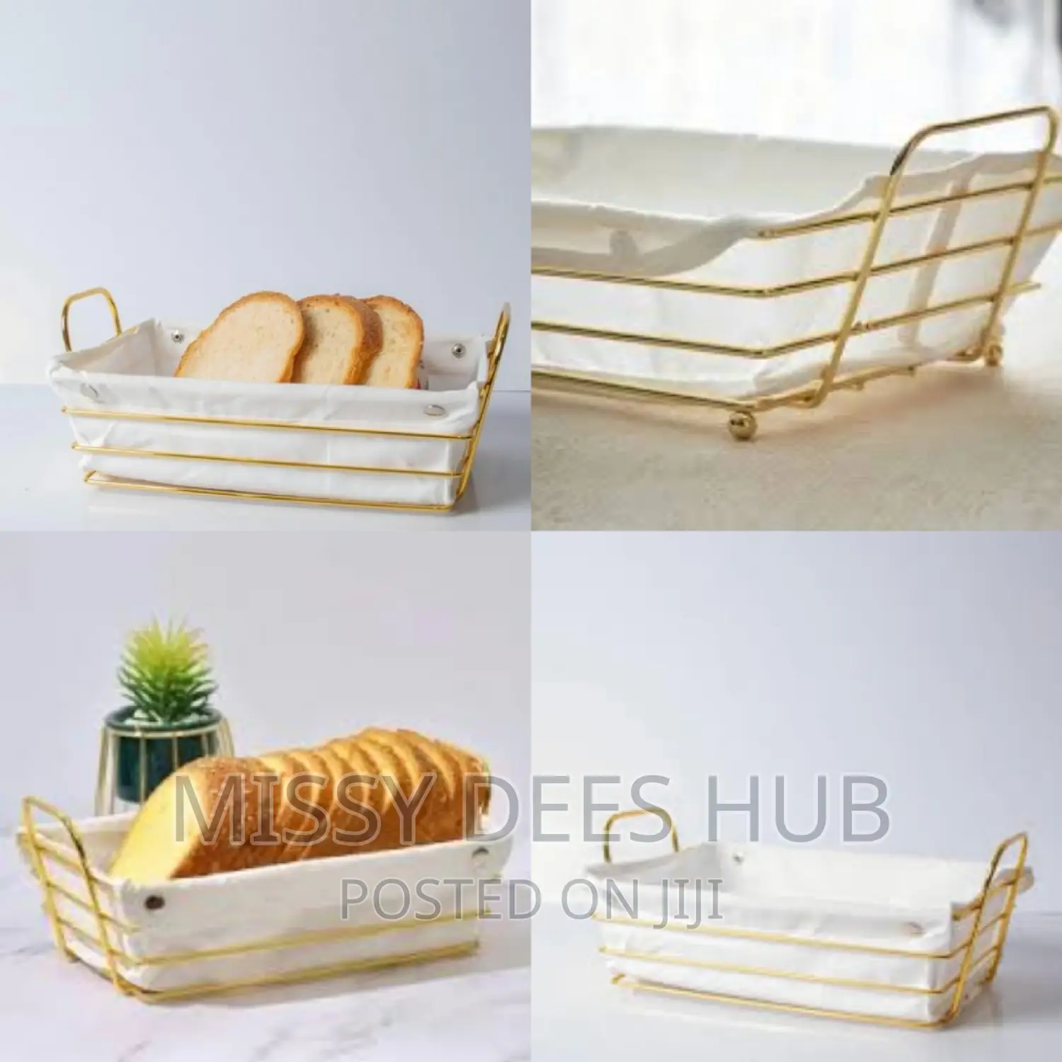 Gold Metallic Bread Basket