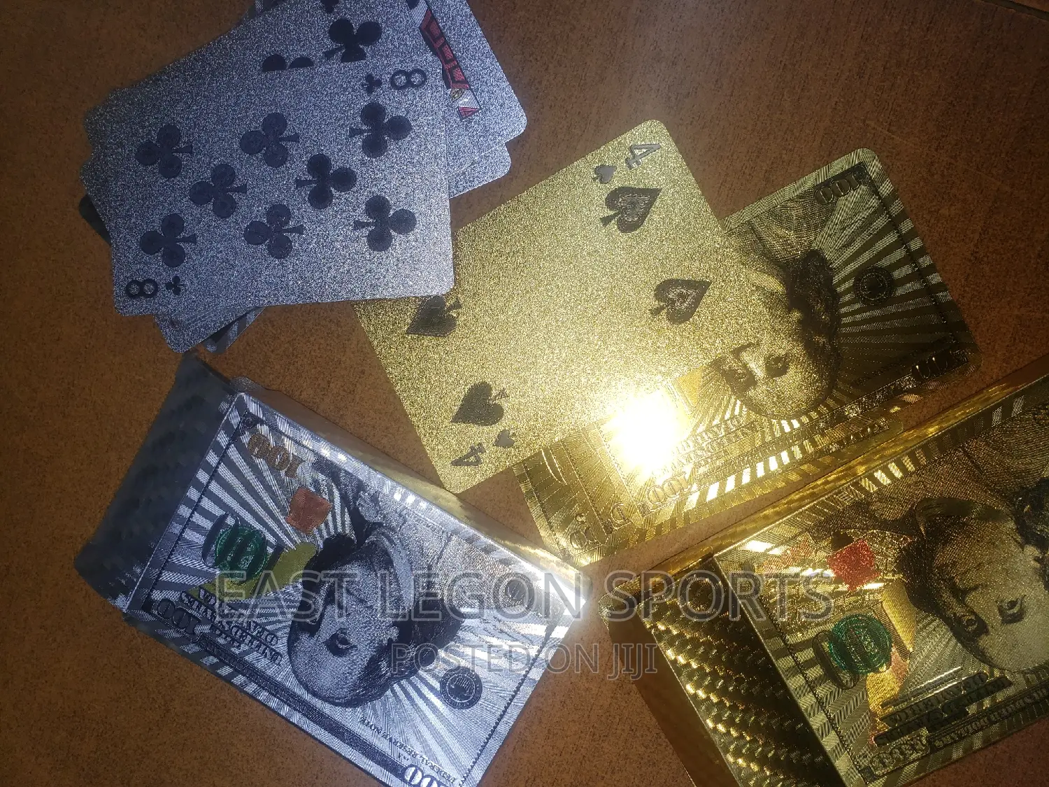 Gold Spa Cards Plastic Type Durable Poker Games