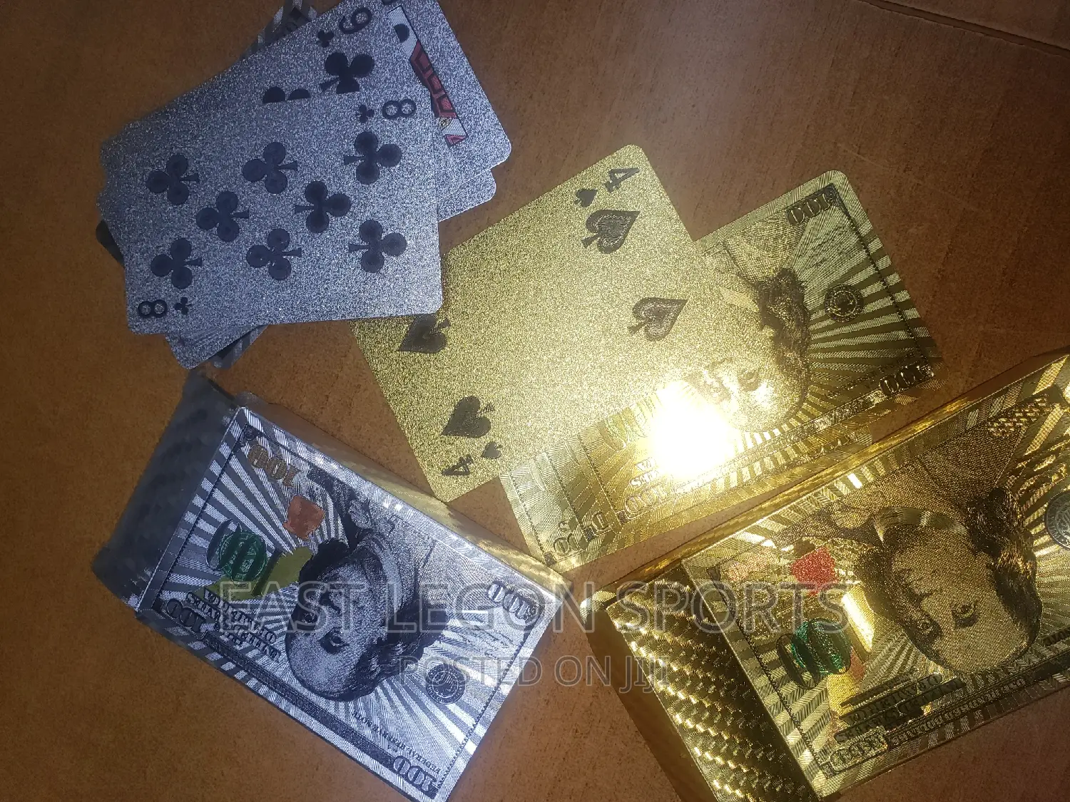 Gold Spa Cards Plastic Type Durable Poker Games