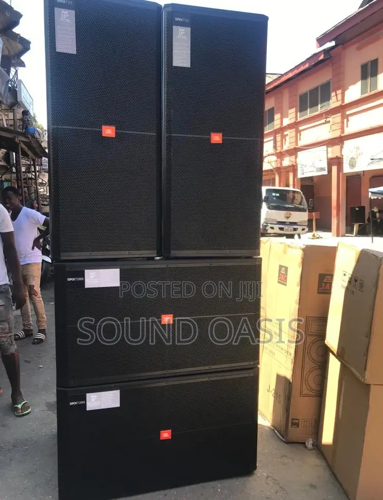 JBL Full Speaker Set With Rack, Amps,Mics, Mixer, Driverack