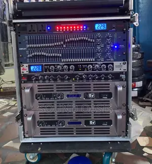 16U Amp Rack With Sequencer, Exciter, Crossover, Amplifiers