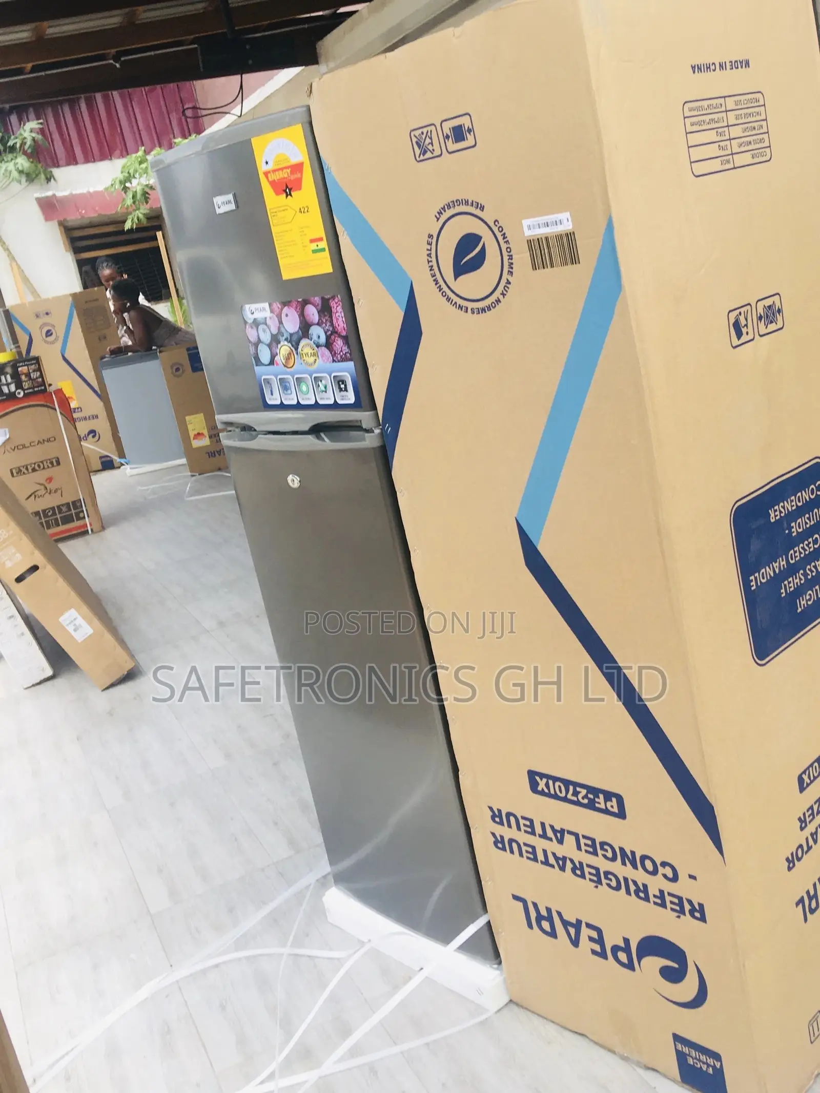  Pf-270ix Doubledoor Pearl Topfreezer Gray 166L Fridge