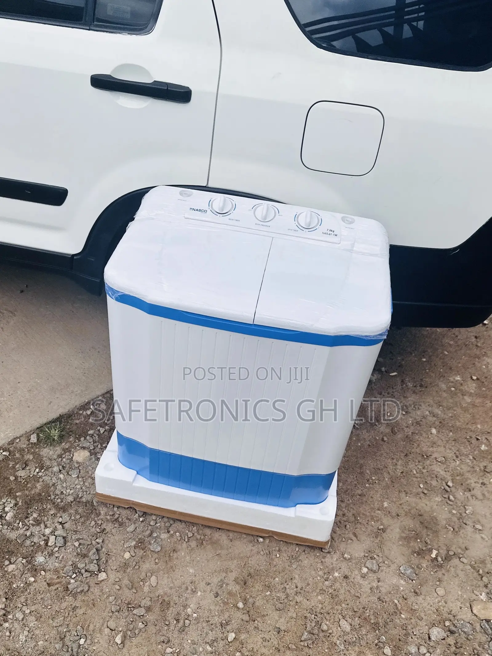 Blue/White Washingmachine Topload Semiautomatic 7kg Nasco