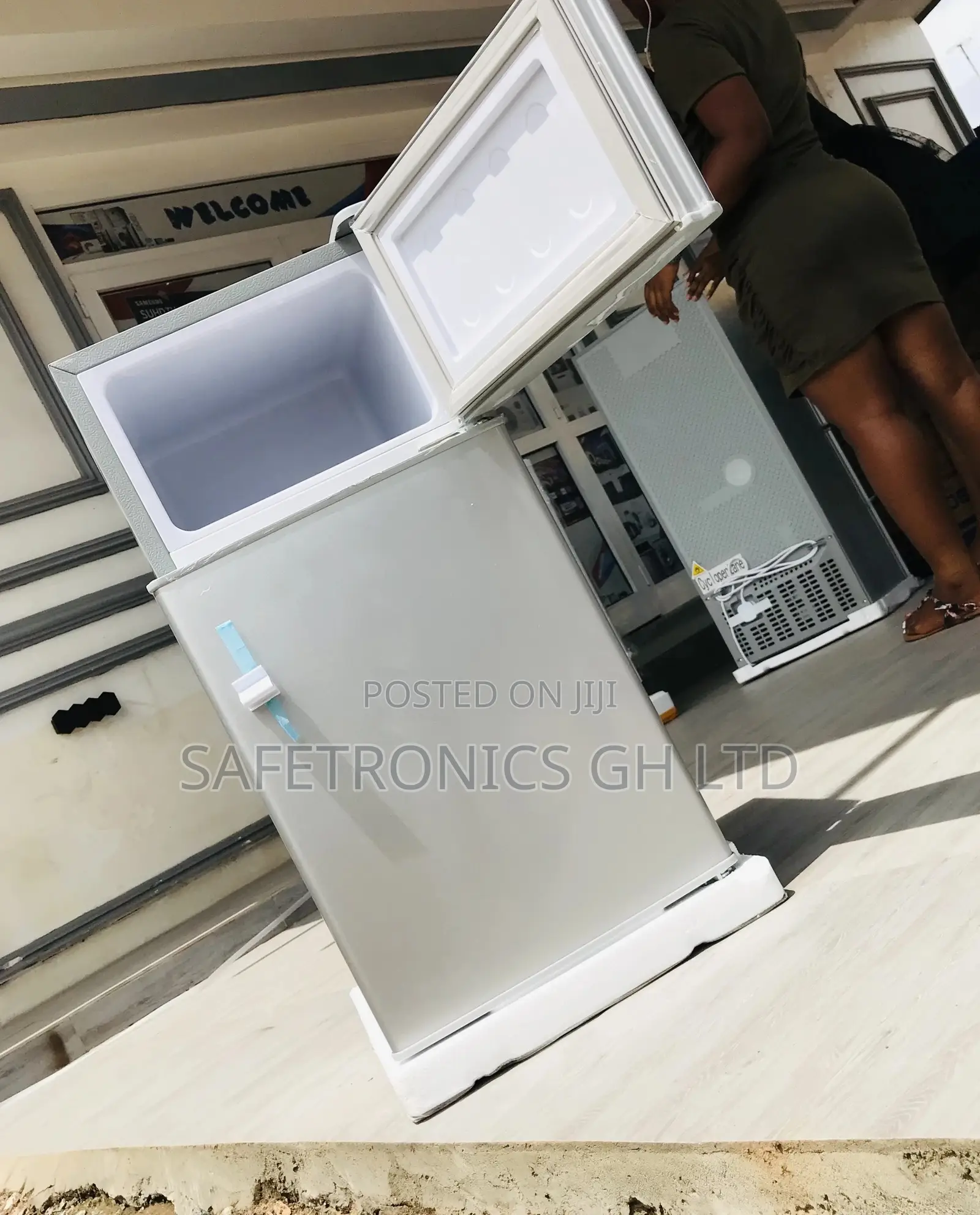 Electric Nasco Topfreezer Nasf2-10fl Gray Doubledoor Fridge