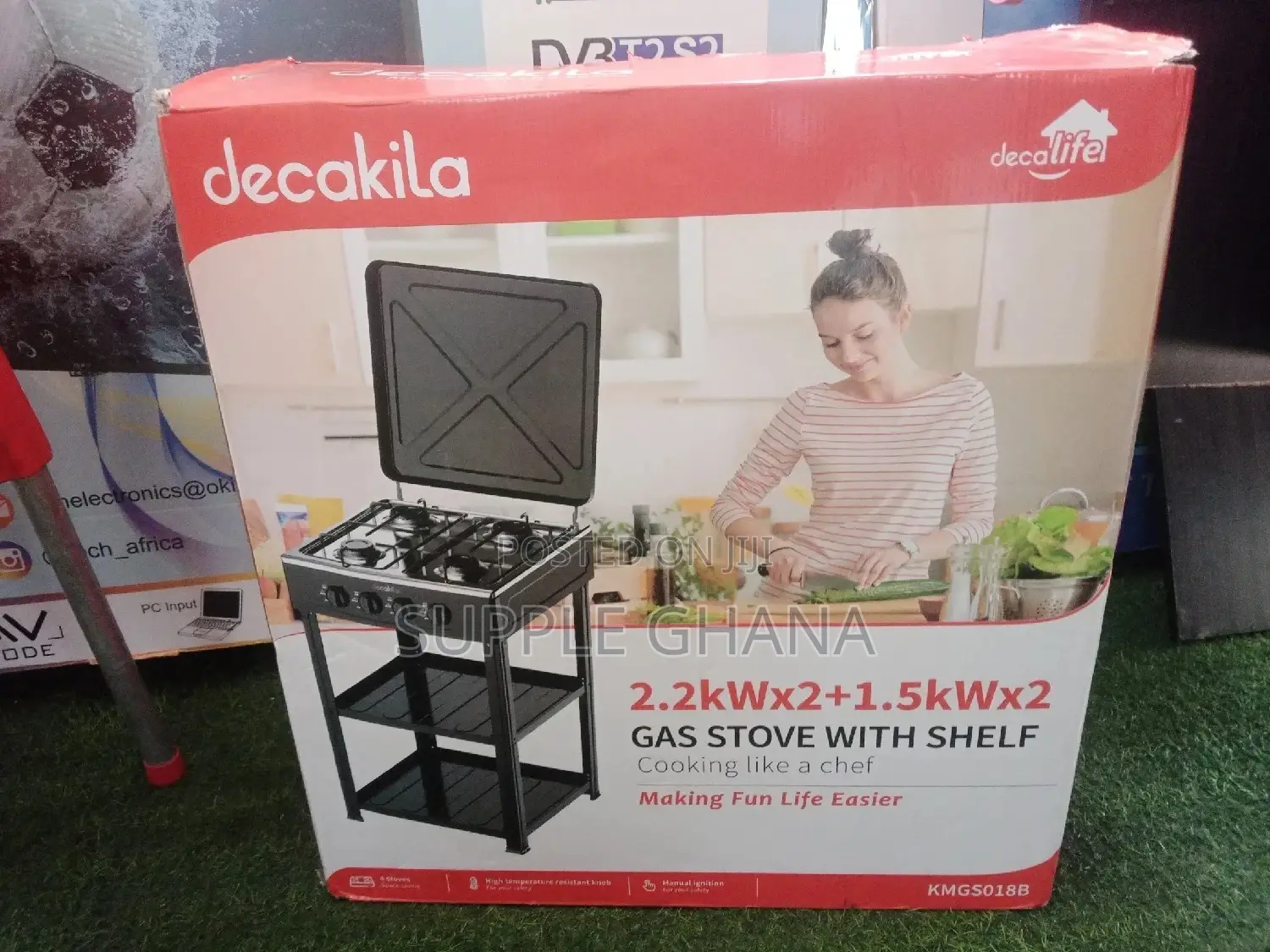 Decakila Gas Stove With Shelf