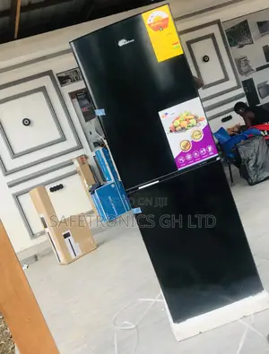 RF-200B Doubledoor Rainbow Black Bottomfreezer Fridge