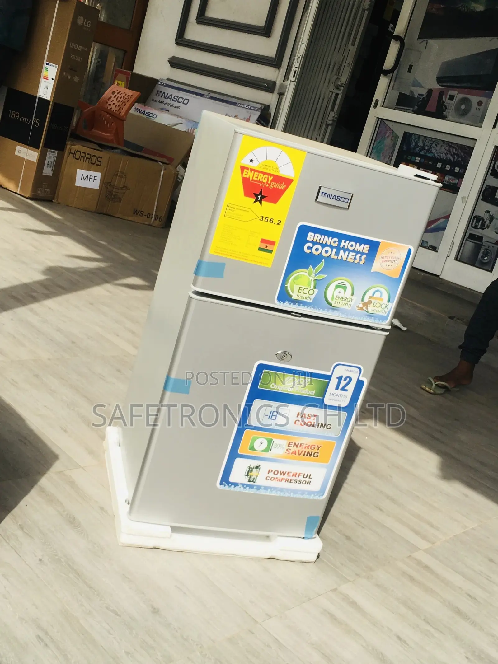 Topfreezer Doubledoor Gray 90l Tabletop Nas2-120 Nasco